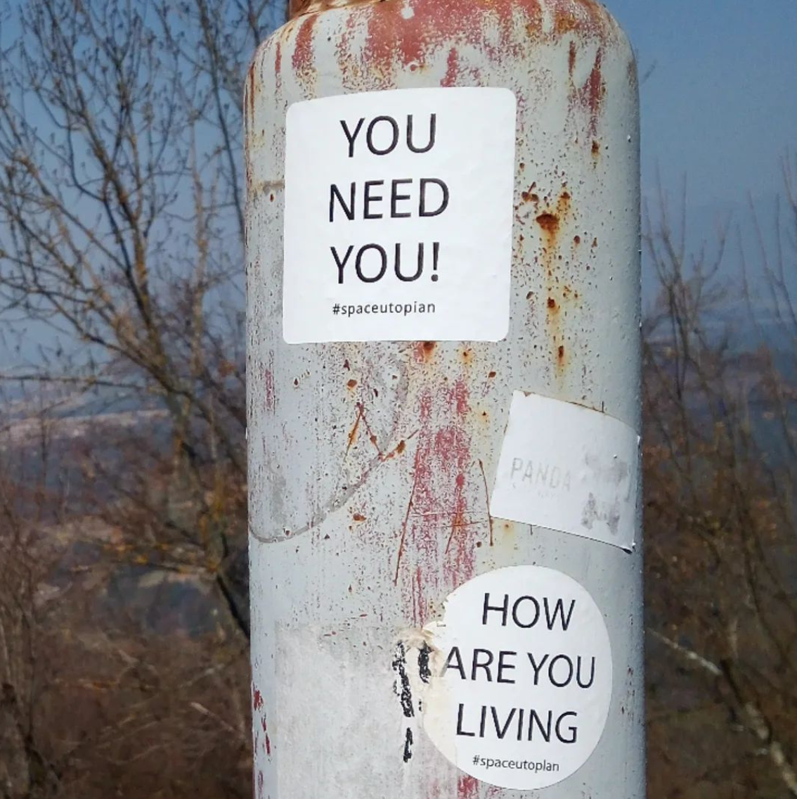 You need you! Sticker in the streets of Slovenia, 2022 © by @Space_Utopian.