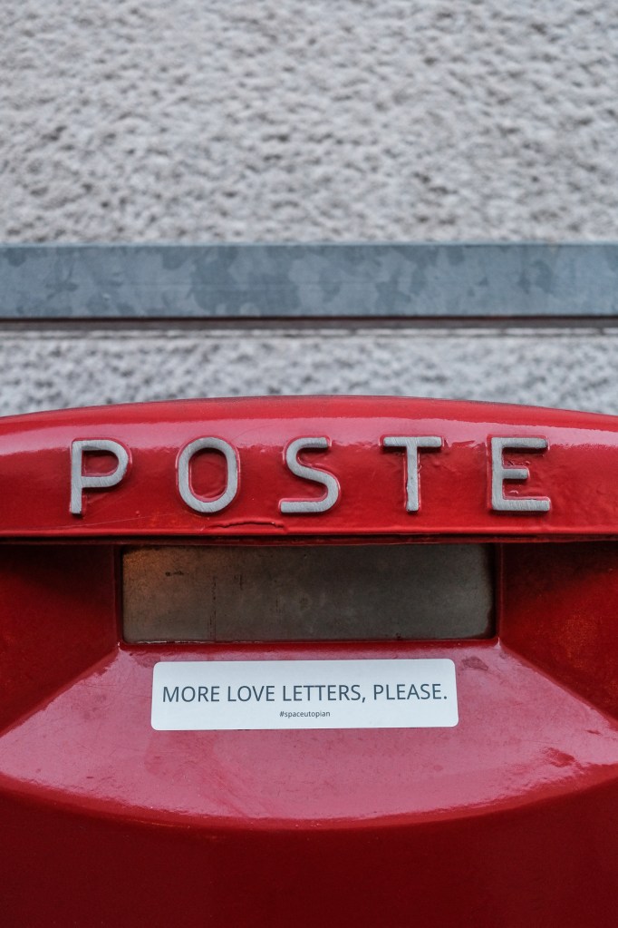 More love letters, please! Sticker in the streets of Trieste, 2022 © by @Space_Utopian (Trieste, Italy).